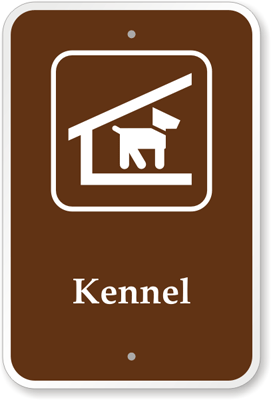 Concentratie Schots volume Kennel Sign with Graphic - Campground Guide Sign & Park Sign, SKU: K-8008