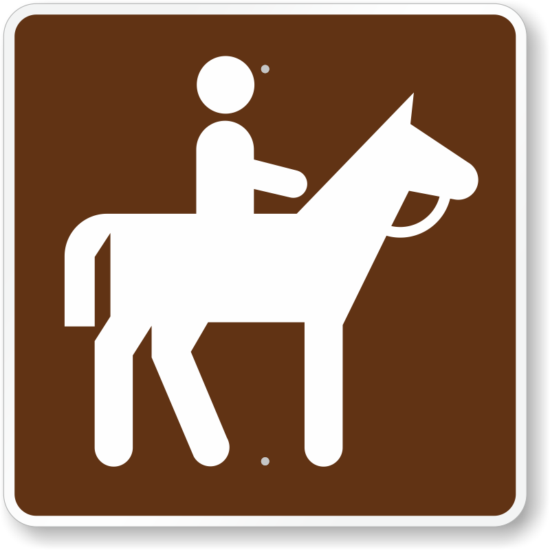 Horse Crossing Road Sign - 30x30 - Reflective | Rust Free Aluminum